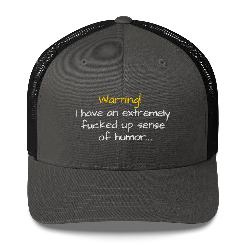 Warning: Messed Up Humor Adult Hat