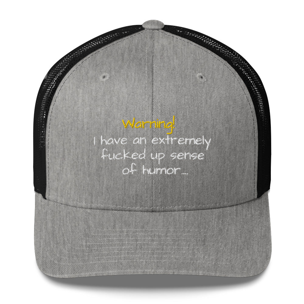 Warning: Messed Up Humor Adult Hat