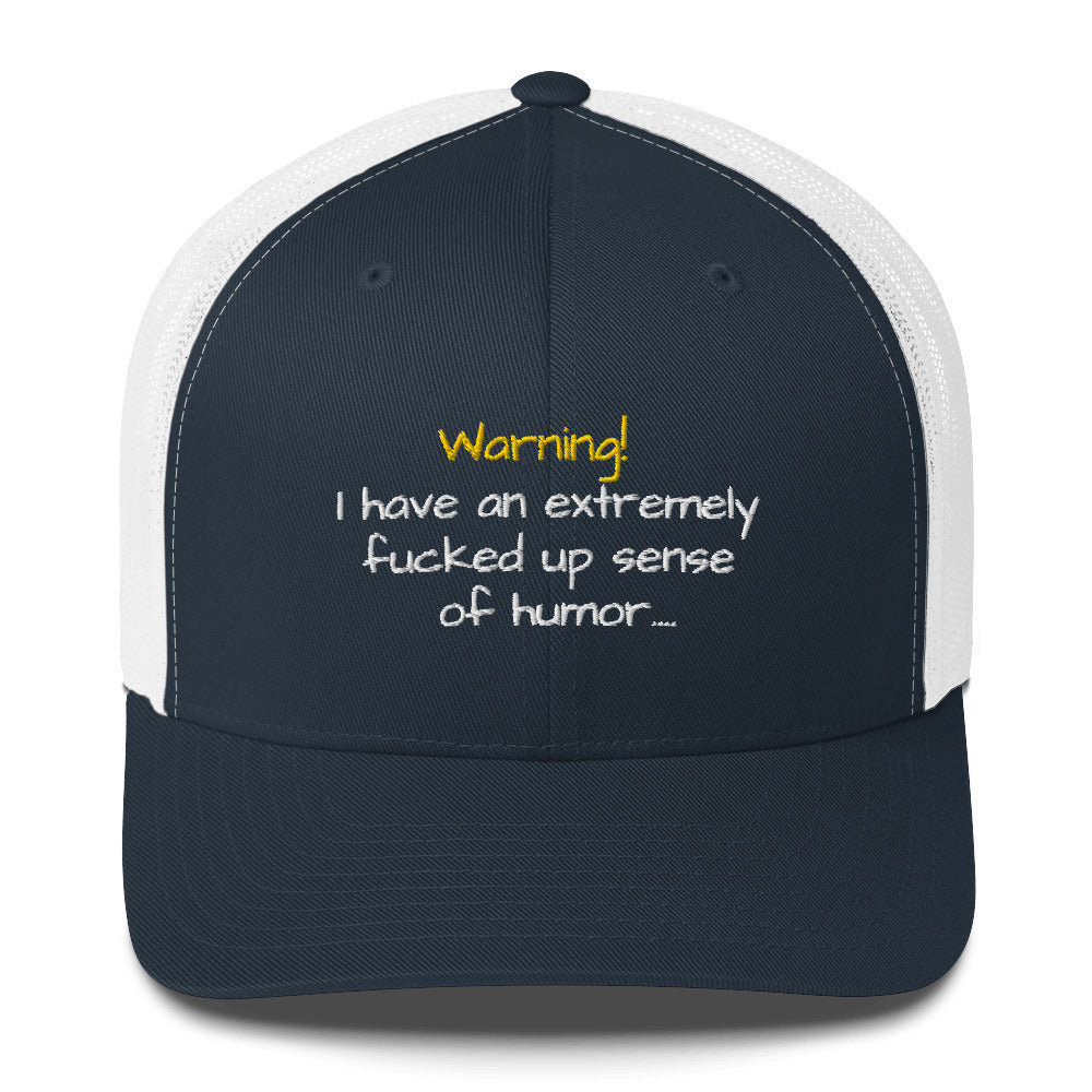 Warning: Messed Up Humor Adult Hat