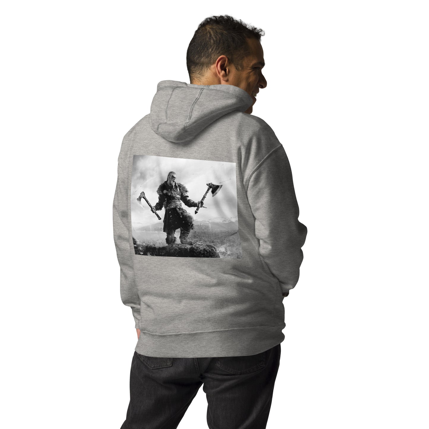 Viking Valor Back Print Hoodie for Men