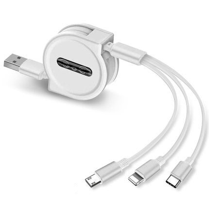 Color: White, Style: Ultimate - Telescopic charging cable