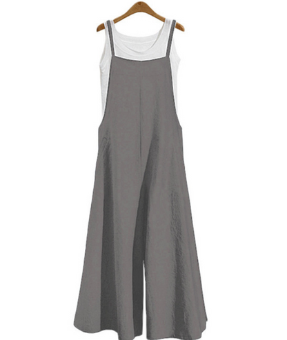 Color: Gray, Size: 4XL - Strap bib dress