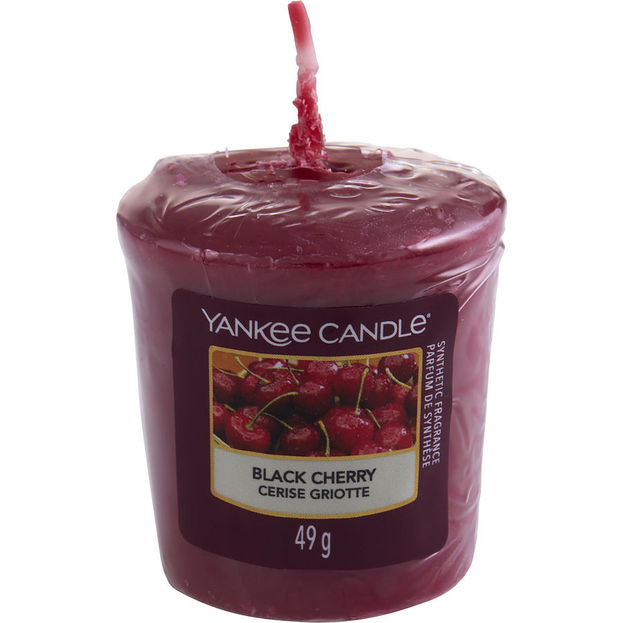 YANKEE CANDLE by Yankee Candle (UNISEX) - BLACK CHERRY SCENTED VOTIVE CANDLE 1.75 OZ