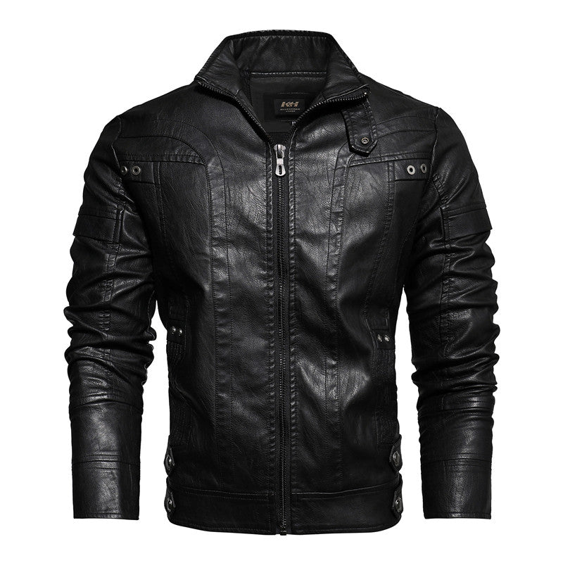 Imitation leather PU retro jacket