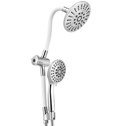 High Pressure Combo Handheld Shower Head-White - Color: White