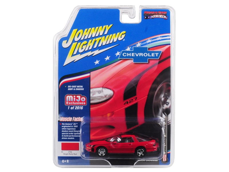 2002 Chevrolet Camaro ZL1 427 Red "Muscle Cars USA" Limited Edition to 2016 pieces Worldwide 1/64 Diecast Model Car by Johnny Lightning